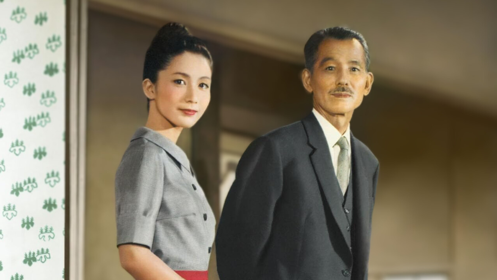 Chishû Ryû e Shima Iwashita em cena do filme "A rotina tem seu encanto", de Yasujiro Ozu