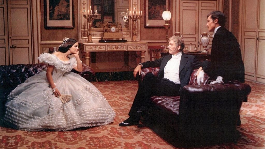 Burt Lancaster, Claudia Cardinale e Alain Delon em cena do filme "O leopardo", de Luchino Visconti.