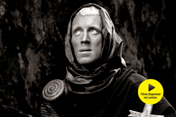 Max Von Sydow em cena do filme "O sétimo selo", de Ingmar Bergman.