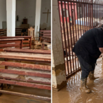 Hóstias consagradas são encontradas secas após capela ser submersa em Ubá
